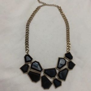 Black Faux Fashion Jewelry Necklace